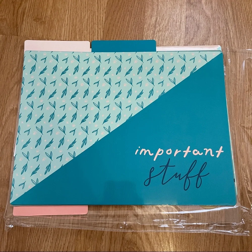 Decorative reversible Filing Folders (Set of 9)